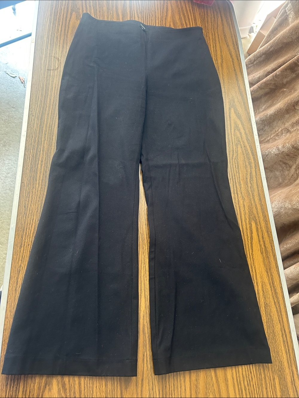 Theory black kick flare pants
